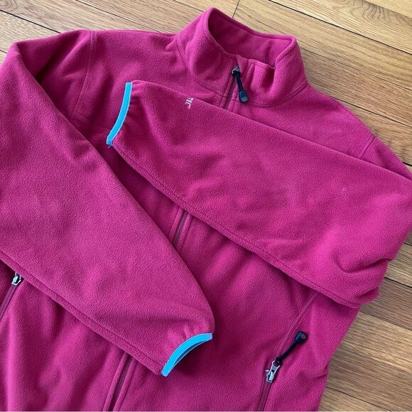 L.L. Bean Maroon Red Katahdin Fleece Zip-Up Jacket Coat Medium Spring Outdoor - Picture 6 of 13